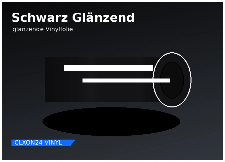 Schwarz glänzende Vinylfolie Rolle