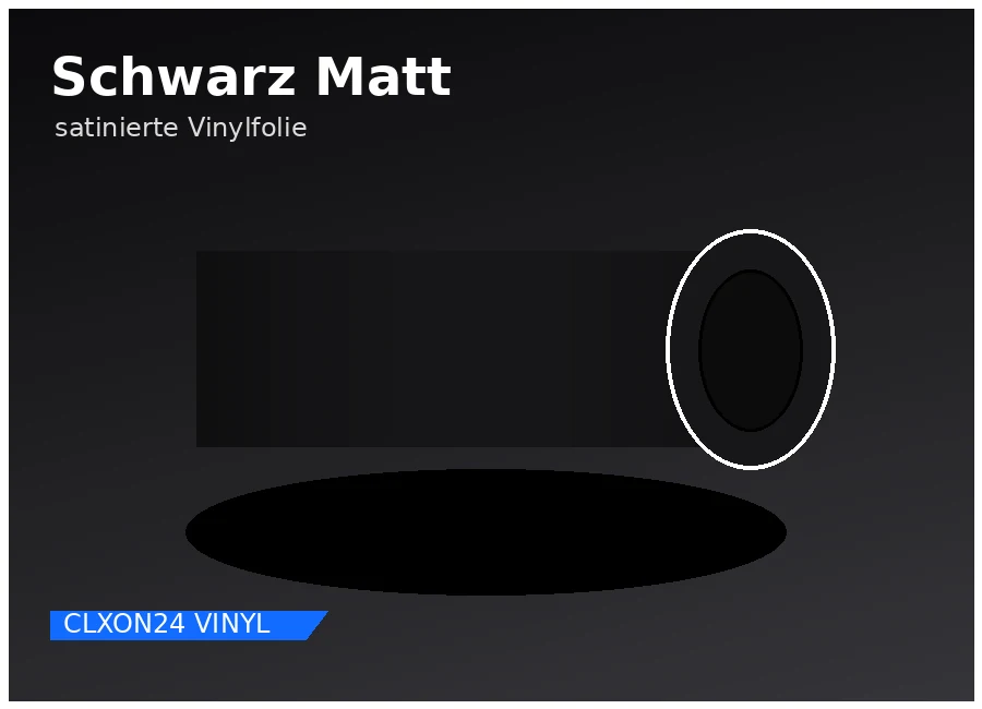 Schwarz matte Vinylfolie Rolle