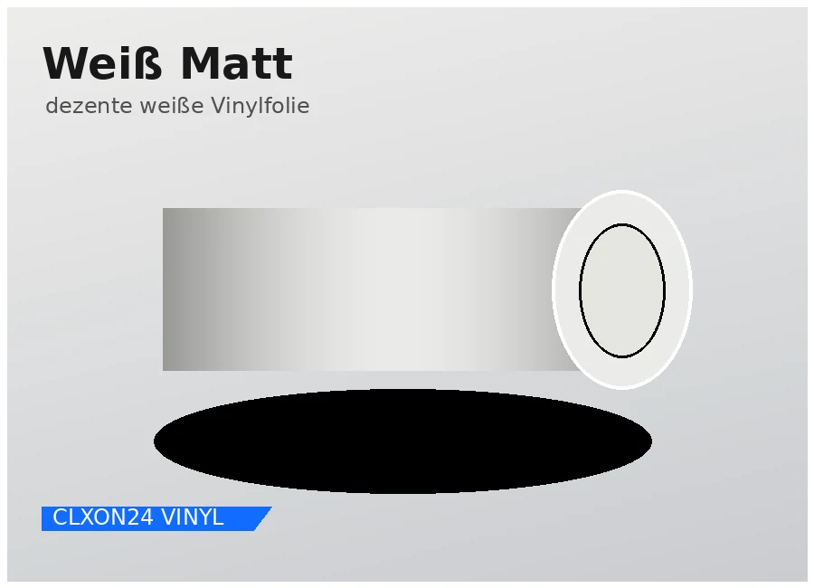 Weiß matte Vinylfolie Rolle